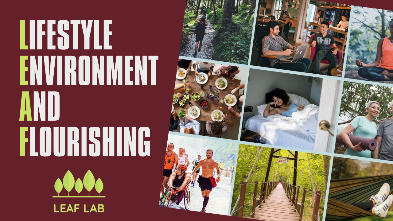 LEAF Lab welcome showing healthy lifestyle behaviors